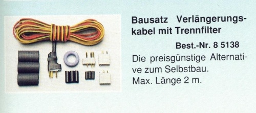 Verl&auml;ngerungskabel-Bausatz mit Trennfilter