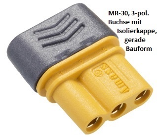 Amass 3-polige Goldbuchse MR-30 mit Isolierkappe