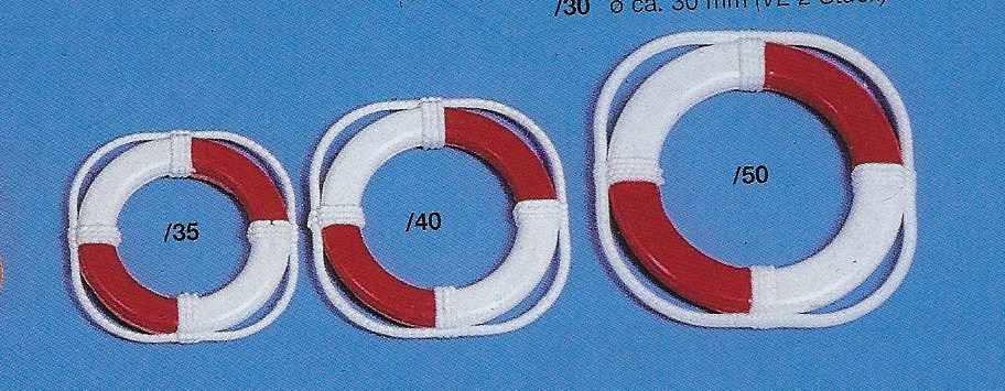 Rettungsring (/) 50mm weiß/rot