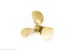Schiffsschraube Messing, 25mm * 3-Blatt, M4