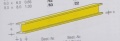 Messing-H-PROF.  2x2 mm