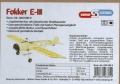Fokker E.III Holzbausatz RC-Jagdeindecker